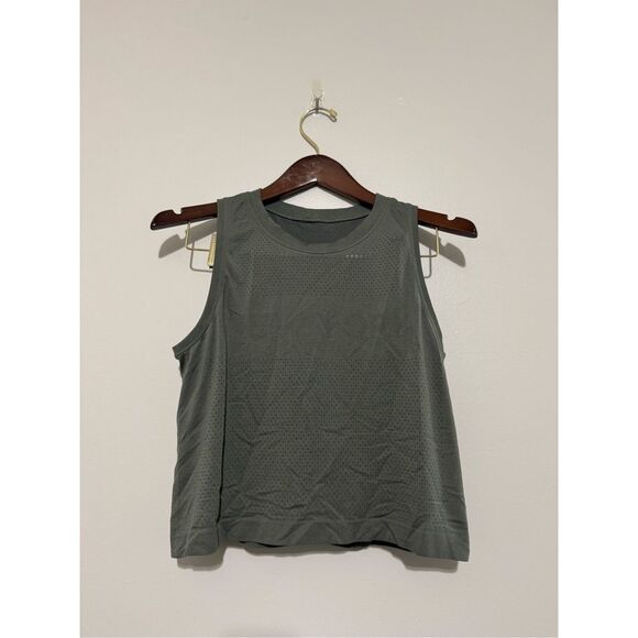 Lululemon Swiftly Breath Crop Tank New York Army Green Approx Size 6 Sleeveless - Picture 1 of 8